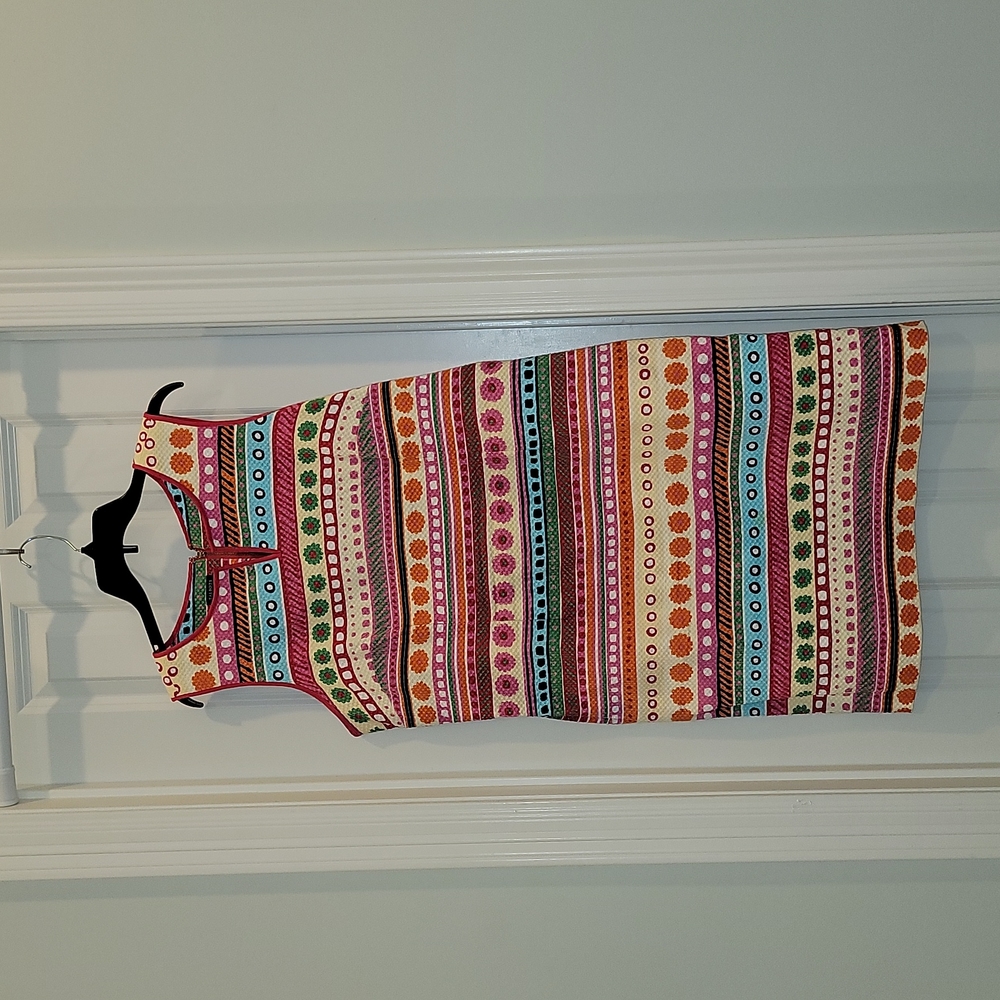 Talbots shift dress. Vibrant colors. Size 14